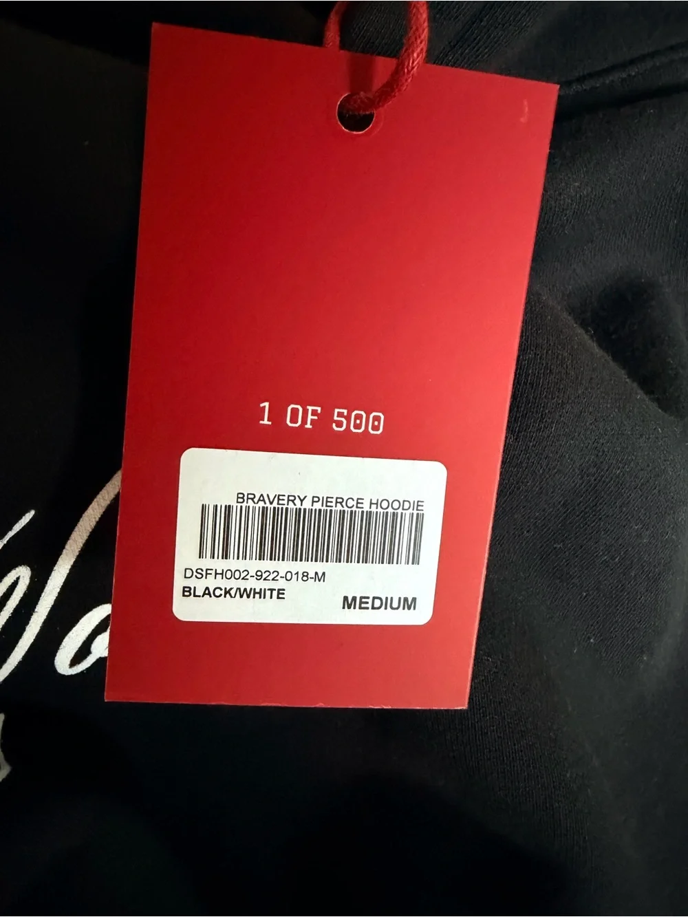 Darc Sport Black Hoodie with White Graphics